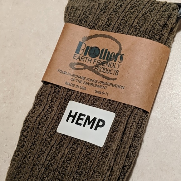 🆓Olive Hemp & Cotton Blend Socks - Picture 2 of 4